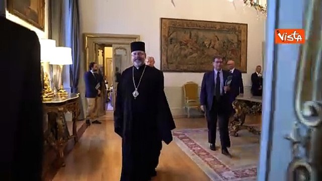 Meloni riceve arcivescovo maggiore Kiev a Palazzo Chigi: L'Italia ? impegnata per una pace giusta