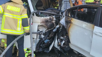 중앙고속도로 대동2터널 추돌 사고...1명 부상 / YTN