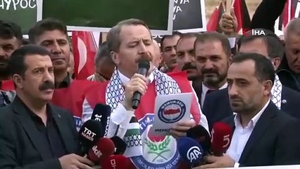 Les membres d'Eğitim-Bir-Sen ont protesté contre les attaques israéliennes contre la Palestine