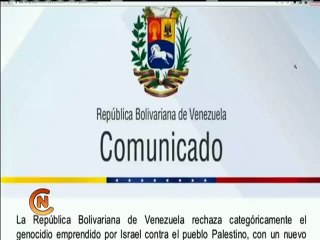 Venezuela rechaza categóricamente el genocidio emprendido por Israel contra el pueblo Palestino