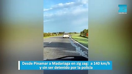 Desde Pinamar a Madariaga en zig zag: a 140 km/h y sin ser detenido por la policía