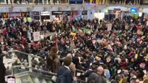 Hundreds of pro-Palestine protesters stage sit-in at Liverpool Street station