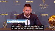 Messi, tras recoger el Balón de Oro: 