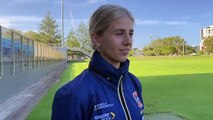 WATCH: Jets player Zoe Karipidis talks about her A-League debut