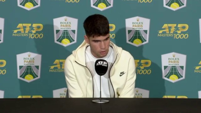 Rolex Paris Masters 2023 - Carlos Alcaraz : I'm not in a good state of mind to talk. Before the ATP Finals, we still have time