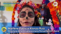 Por el rescate de las tradiciones, exponen altares en primaria de Coatzacoalcos
