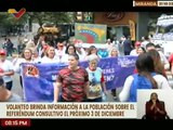 Movimiento de Mujeres Manuelita Sáenz realizaron volanteo que prueben el Referéndum Consultivo