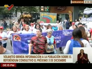 Movimiento de Mujeres Manuelita Sáenz realizaron volanteo que prueben el Referéndum Consultivo