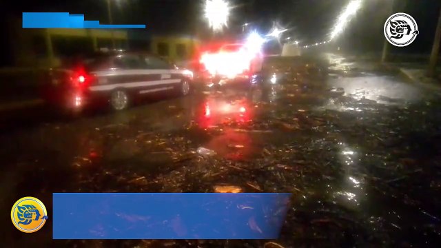 Se intensifica Frente Frío 8; mar invade tramo del malecón de Coatzacoalcos