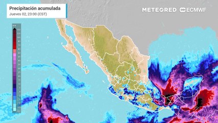 MOdelo ECMWF - Acumulado de lluvias en milímetros
