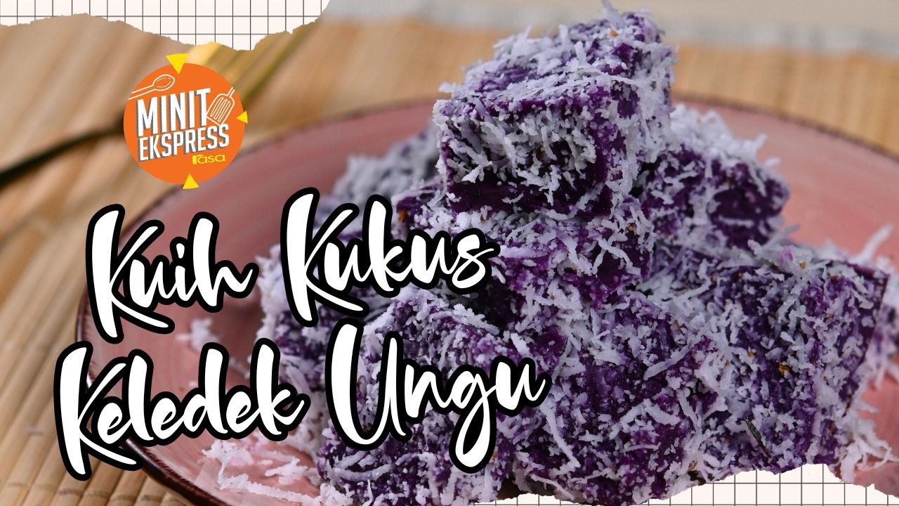 Resipi Kuih Kukus Keledek Ungu Yang Mudah & Lazat