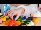 ASMR MUKBANG| Rainbow Desserts(Straw Jelly, Macaroon, Kohakuto, Meringue cookies, Cupcake).