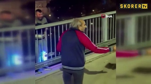 Abdurrahim Albayrak, köprüde intihar girişimini engelledi!