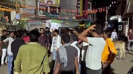 सांगोद के कांग्रेस प्रत्याशी का विरोध, प्रदर्शन किया