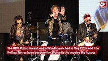 BPI honors The Rolling Stones with the brit billion award.