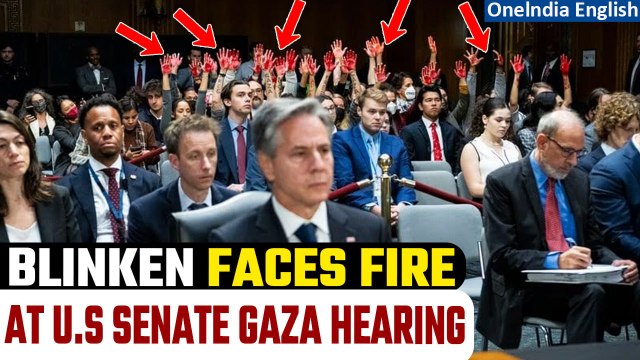 Israel-Hamas War: Protesters storm Congress meet on Gaza, call Blinken a ‘murderer’ | Oneindia