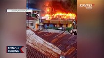 Diduga Korsleting Listrik Belasan Rumah dan Kios di Jayapura Terbakar