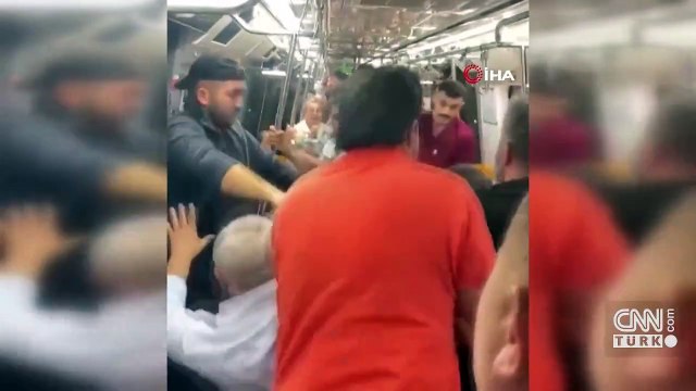 Ortalık savaş alanına döndü: Metroda ‘tükürük’ kavgası