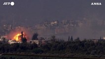 Israele, i bombardamenti nel nord della Striscia visti da Sderot