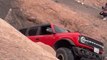 SUV Bronco Hits Side of Wall and Almost Flips Over While Driving Through Obstacle