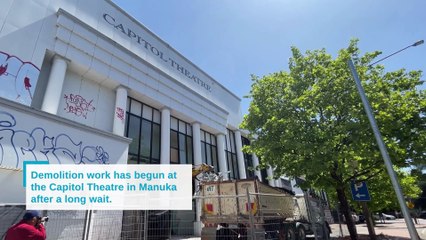 Demolition of Capitol Theatre in Manuka begins
