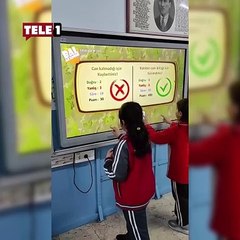 Sosyal medyada renkli görüntü! Öğrencilerin matematik yarışında öğretmenin anlatımı nefes kesti