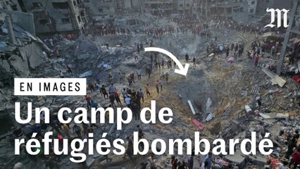 Download Video: Gaza : les images du bombardement sur le camp de réfugiés de Jabaliya