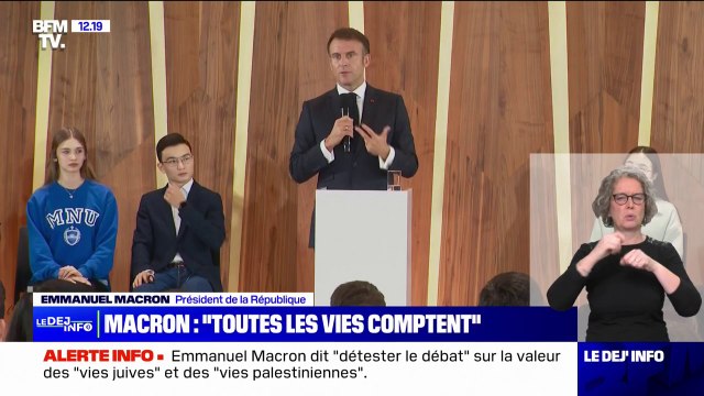 Conflit entre Israël et le Hamas: Emmanuel Macron déteste le débat sur la valeur des vies des Juifs et des vies des Palestiniens