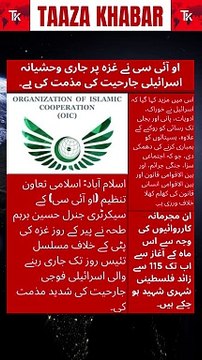 OIC Secretary-General Strongly Condemns Israeli Military Aggression in Gaza