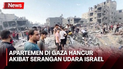 Relawan Gali Reruntuhan Mencari Korban Selamat Pasca Runtuhnya Apartemen di Gaza