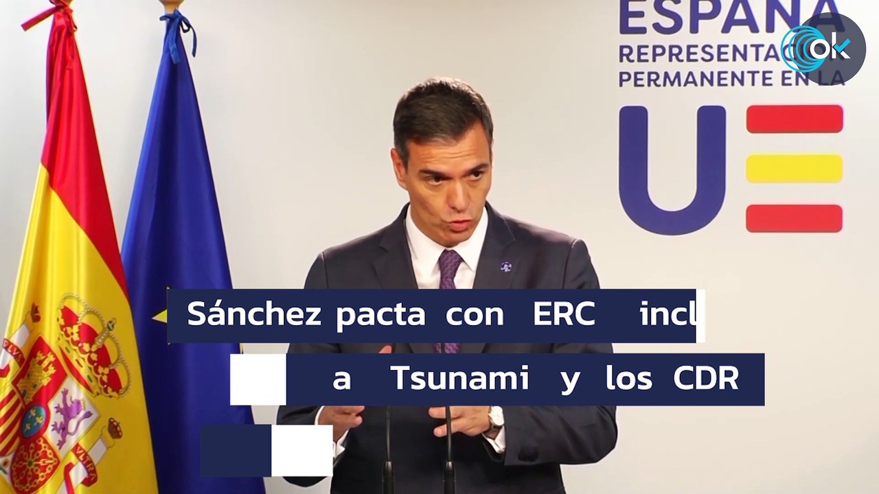 Sánchez pacta con ERC incluir en la amnistía a Tsunami y los CDR procesados por terrorismo