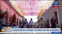 Instalan exposición de catrinas y altares en Oaxaca