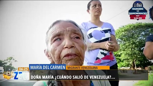 Abuelita venezolana forma parte de la caravana migrante que partió desde Tapachula