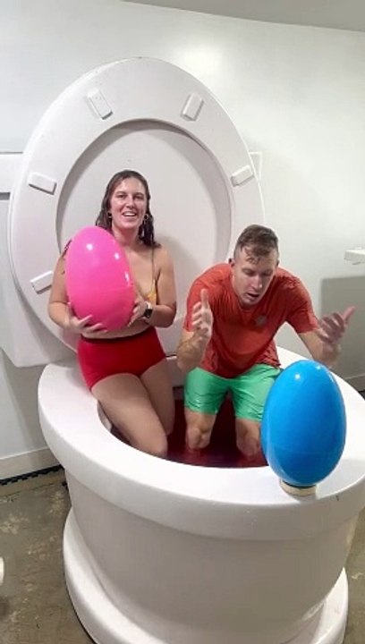 Surprise Egg PARTY Game CHALLENGE in Worlds Largest Toilet Red Pool with HUGE PRIZE #unitedkingdom #reels #English #unitedstates #viral #trending #usa #shorts #foryou #toilet