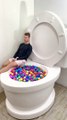 I SCARED my Sleeping Friend and he FELL into the Worlds Largest Toilet #unitedkingdom #reels #unitedstates #English #toilet #viral #trending #usa #foryou #shorts