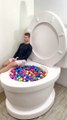 I SCARED my Sleeping Friend and he FELL into the Worlds Largest Toilet  unitedkingdom  reels  unitedstates  English  toilet  viral  trending  usa  foryou  shorts