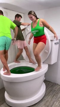 Giant Toilet is LAVA Green 3 #toilet #unitedkingdom #reels #English #unitedstates #viral #trending #usa #shorts #foryou