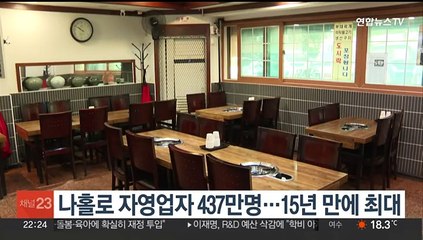 나홀로 자영업자 437만명…15년 만에 최대