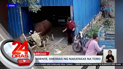 Ilang residente, sinuwag ng nakatakas na toro | 24 Oras