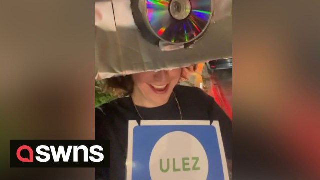 Prankster dresses up as ULEZ camera for Halloween scaring drivers in the low-emission zone