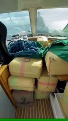 El barco interceptado en Sitges