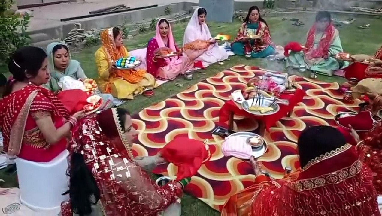 Women prayed for the long life of their husbands by observing Nirjala fast.