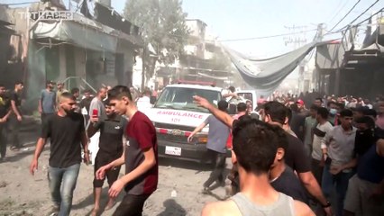 TRT İsrail'in bombaladığı Cibaliye Kampı’nda