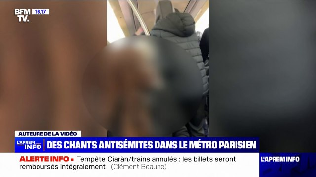 Ils ont aussi chanté contre la police : l'auteure de la vidéo de chants antisémites dans le métro parisien témoigne
