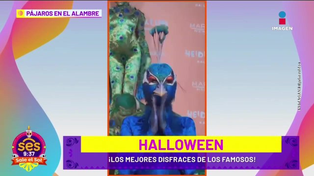 Heidi Klum SORPRENDE al convertirse en gigante pavo real este Halloween 2023
