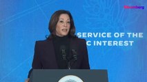 US Vice President Kamala Harris says the world must act urgently to 