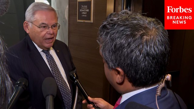 Senator Bob Menendez Questioned On Attending A Classified Briefing