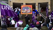 School staff protest in Glasgow during day of industrial action