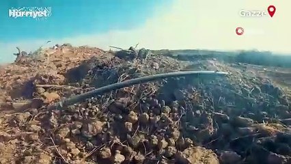 İsrail’e ait zırhlı araçlar roketle böyle imha edildi