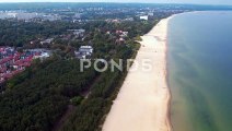 Pond5 Stock Footage - Aerial View Of The Still Ocean By Jelitkowo Beach, Gdansk, Poland (HD & 4K)